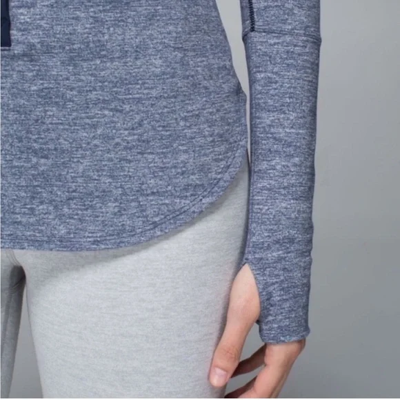 Lululemon Awesoma Henley Long Sleeve In Heathered Inkwell - Picture 13 of 13